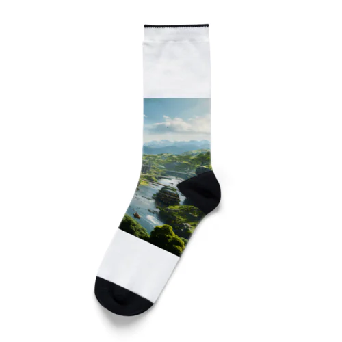 未来都市 渓谷 Socks