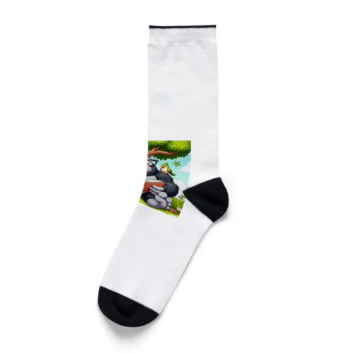 読書をするゴリラ Socks