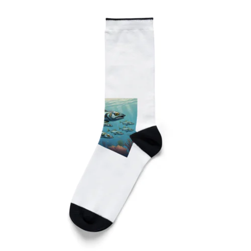 海中の魚群 Socks