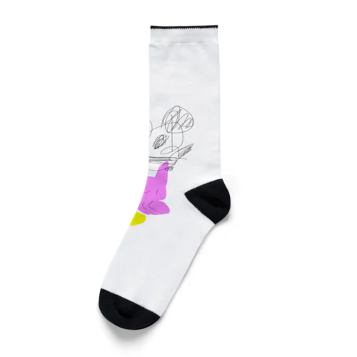 うさぎ&みにぴよ&ぱんだ Socks