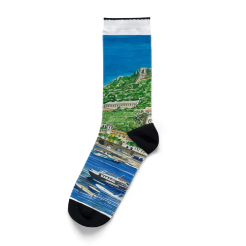 イタリアの港の風景 Socks