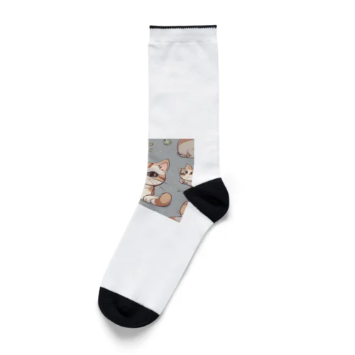 ねこみけちゃん Socks