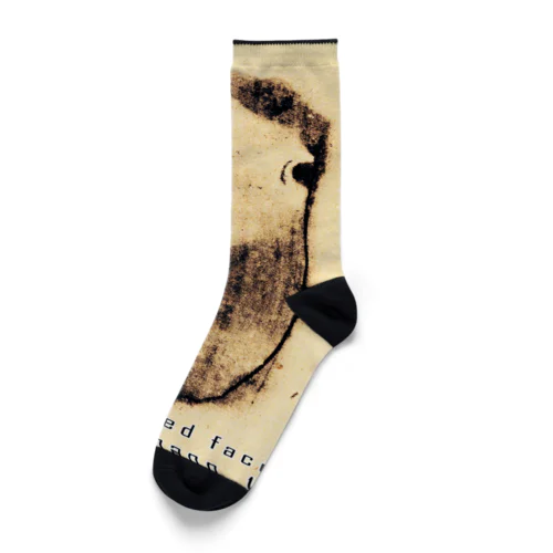 風刺画のような顔、エーリッヒ・ヴィヒマン、1923年 Socks