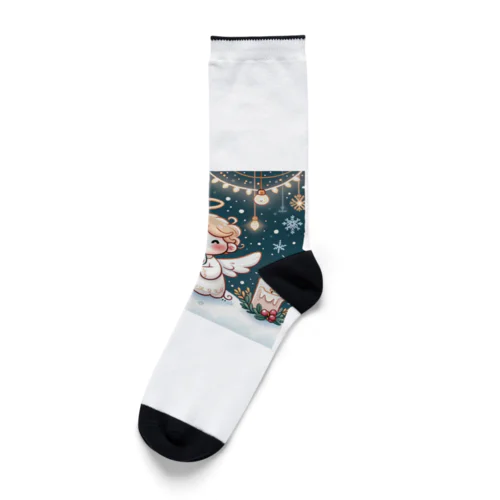 呑(どん)天使のクリスマスデフォルメ Socks