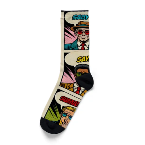 アメコミ風コラージュ Socks