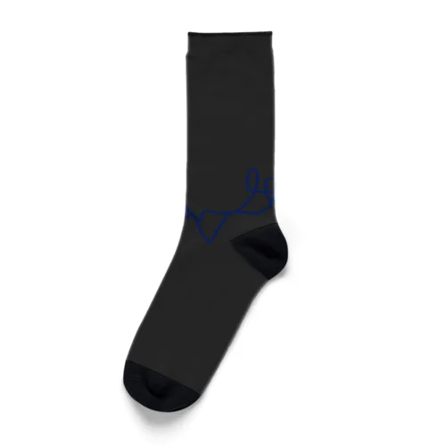 Blue LogoArt × Charcoal Socks