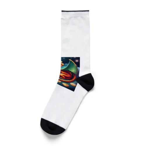 龍　金運アップ　干支 Socks