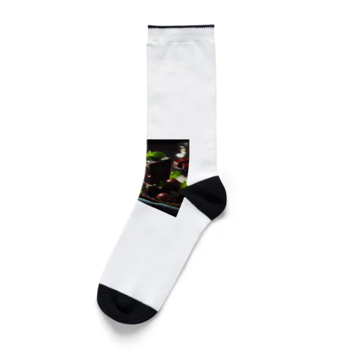 ダークチョコレートとミントのフードゥブラウニー Socks