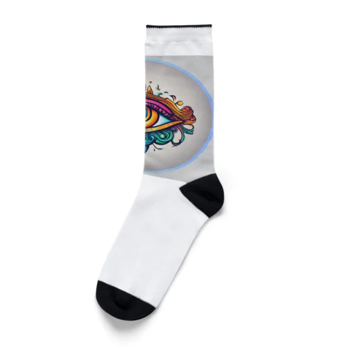 オレンジの第3のeye Socks