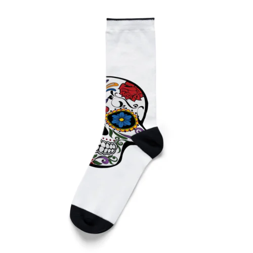 Colorful Skull   カラフル な スカル. はでな 頭蓋骨 Socks