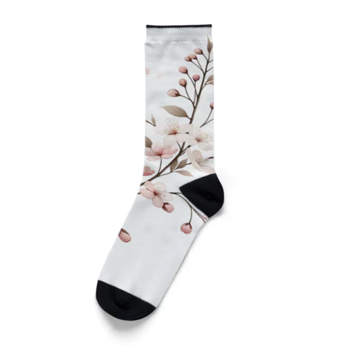 春の息吹 - 桜のデザイン Socks