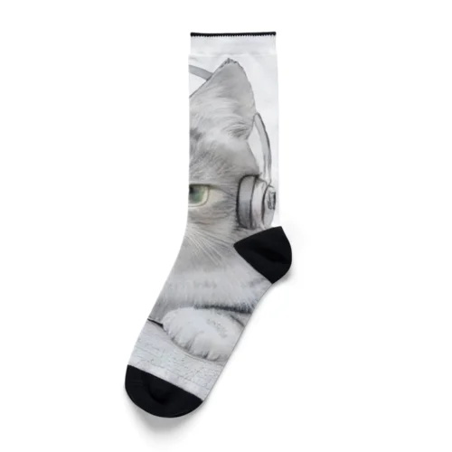 ヘッドホンねこ Socks