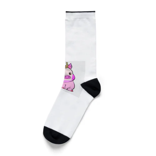 王冠のついたブタ Socks