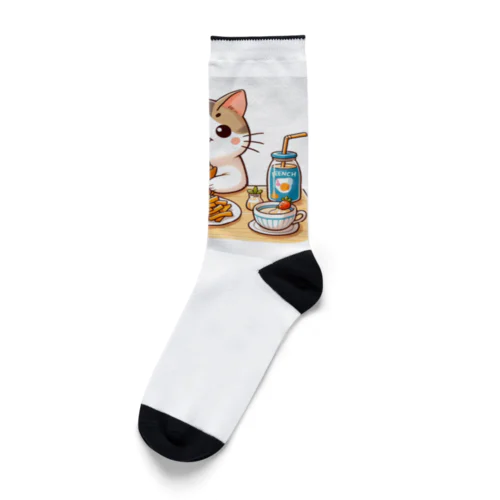 猫くんの豪華なカフェごはん♪ Socks