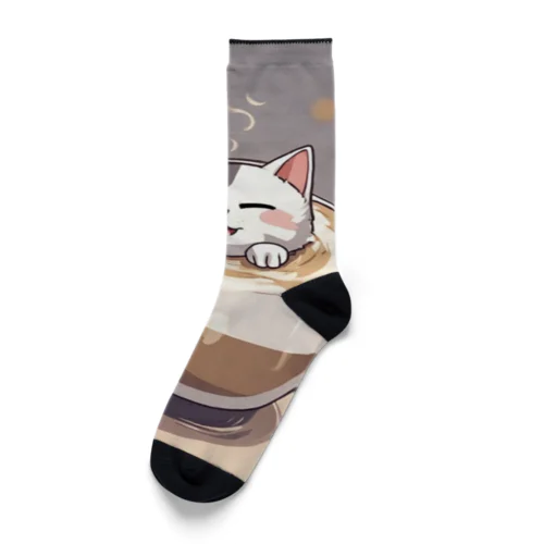 至福のカプチーノ猫🐈 Socks