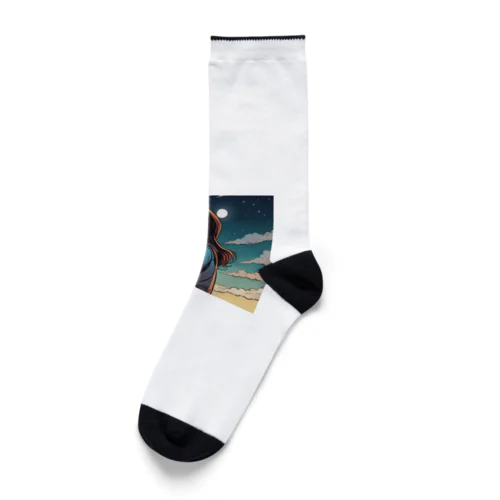 The girl who looks at the sky Socks