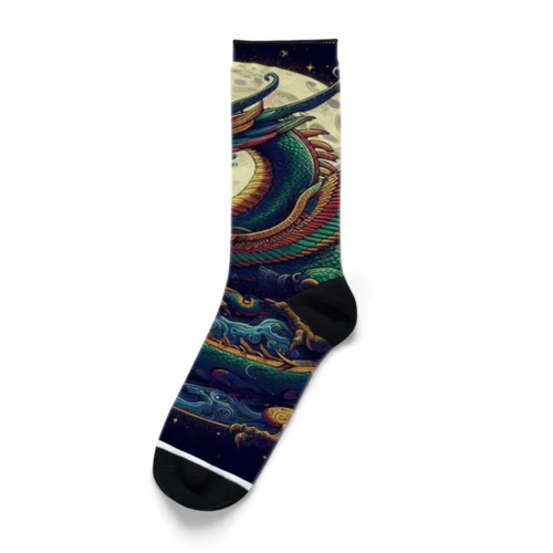 MOON DRAGON  Socks