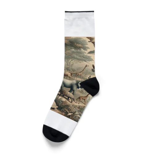 ビンテージ動物たち Socks