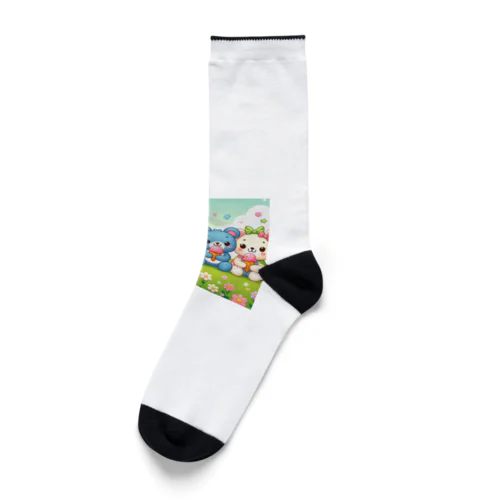 可愛いクマ４姉妹 Socks