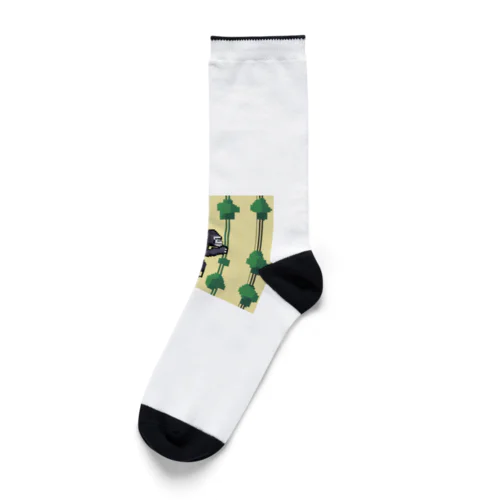 ロープにぶら下がるゴリラ Socks