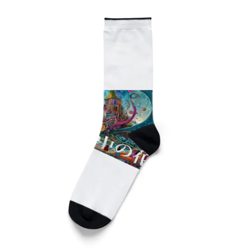 日本の言葉集　竜巻の中の花畑 Socks