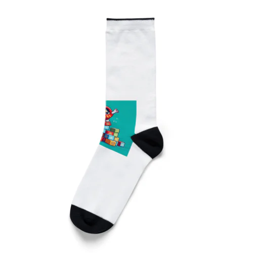 ダルマ落としから落ちそうなダルマ Socks