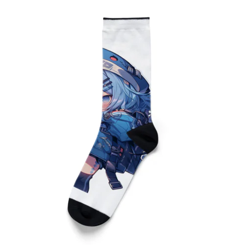 サメフードの美少女 Socks