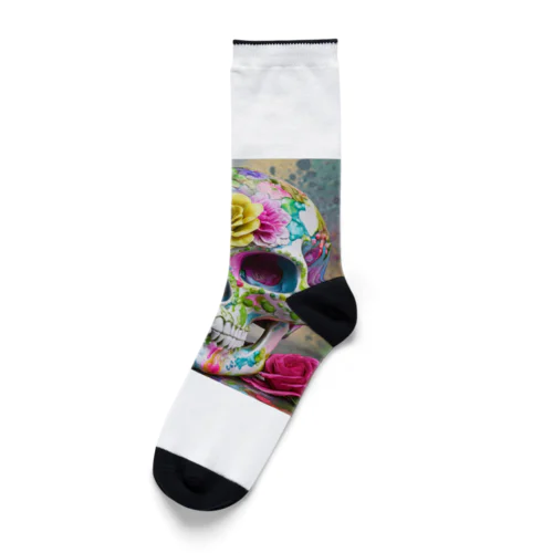 カラフル​な​ペイント骸骨 Socks