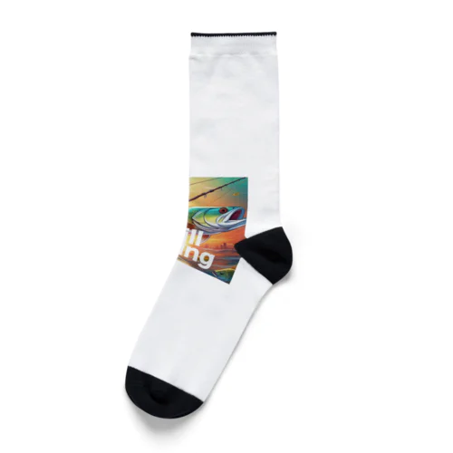 イケメンアングラー！「セイゴ」 Socks