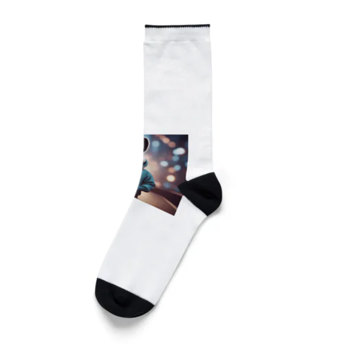 パーカーを着ているパンダ Socks