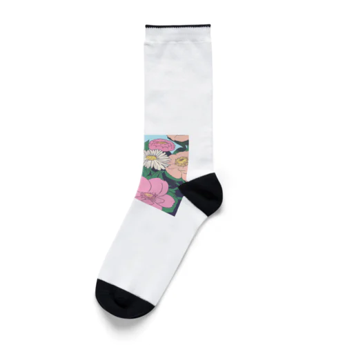 花に囲まれた日常 Socks