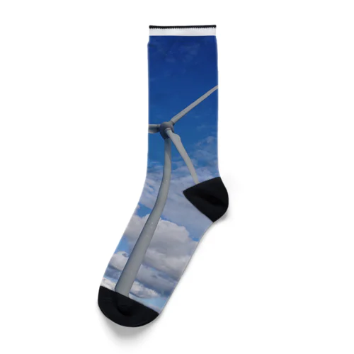 青い空と風車 Socks