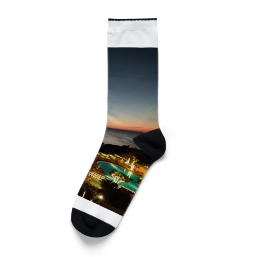 南国のサンセットビュー Socks