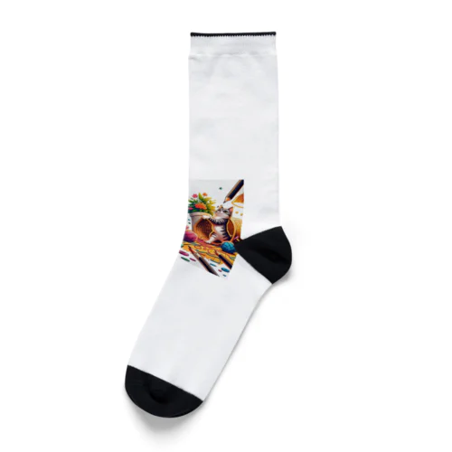 Create_an_illustration_of_a_mischievous_cat_gettin_mischievous_cat Socks