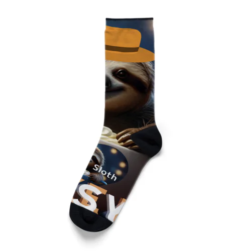 ナマケモノとクリーミーなドリンク Socks