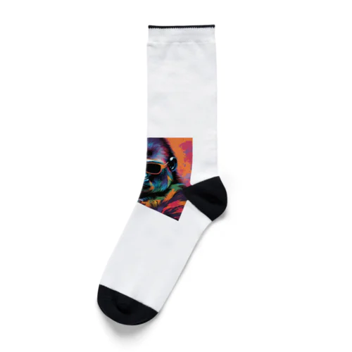 ネオンカラーゴリラくん Socks