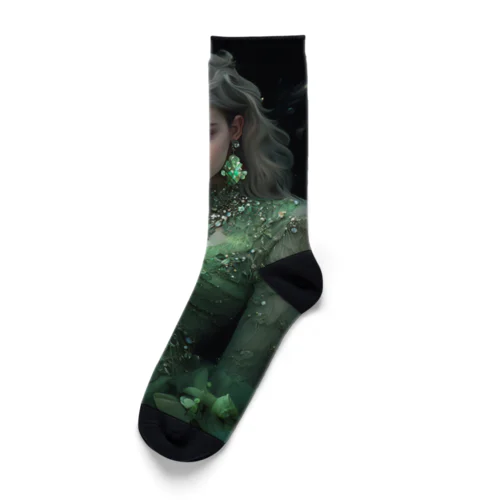 グリーンのドレスでパーティsanae 2074 Socks