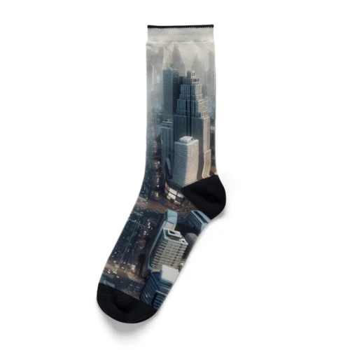 高層ビル街 Socks