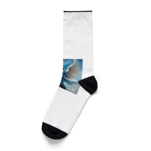 青い空を見上げる天使 Socks