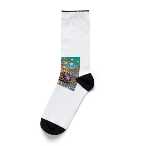 カラフルトレイン Socks