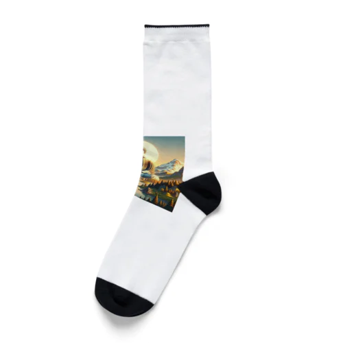 Majestic Serenity: Dawn of Enlightenment Socks