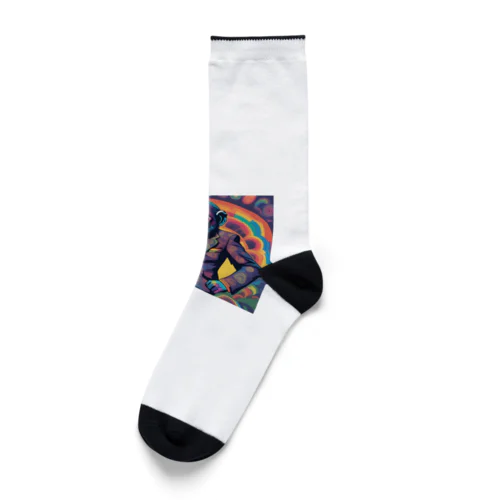 スーツを着こなすDJモンキー Socks