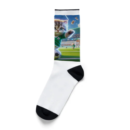 サッカーにゃんこ Socks