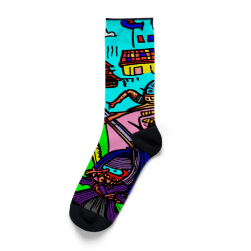 宇宙人類皆兄弟 HORIZONTAL Socks