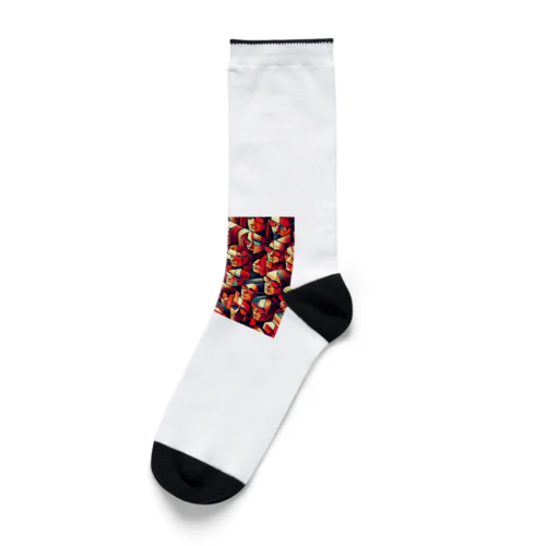 USA　Block　Humans Socks