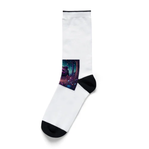 不気味で可愛い熊001 Socks