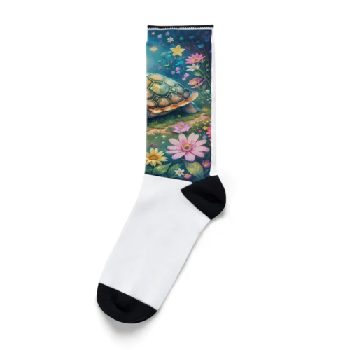 花とカメ Socks