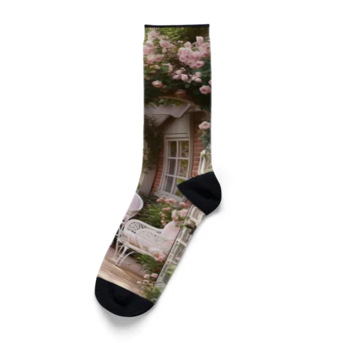 バラの庭園　なでしこ1478 Socks