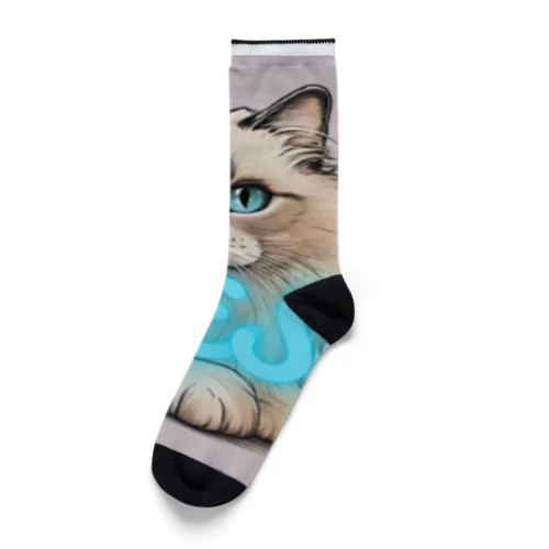 猫　YES！！　おしゃれで前向きっぽい日常アイテム Socks