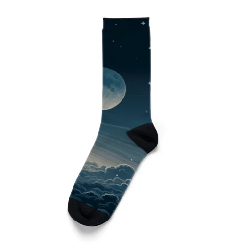 満ちる月と黒猫。 Socks